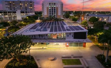 Library at dusk