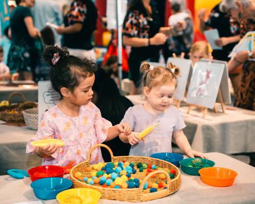 Image: 2 young children